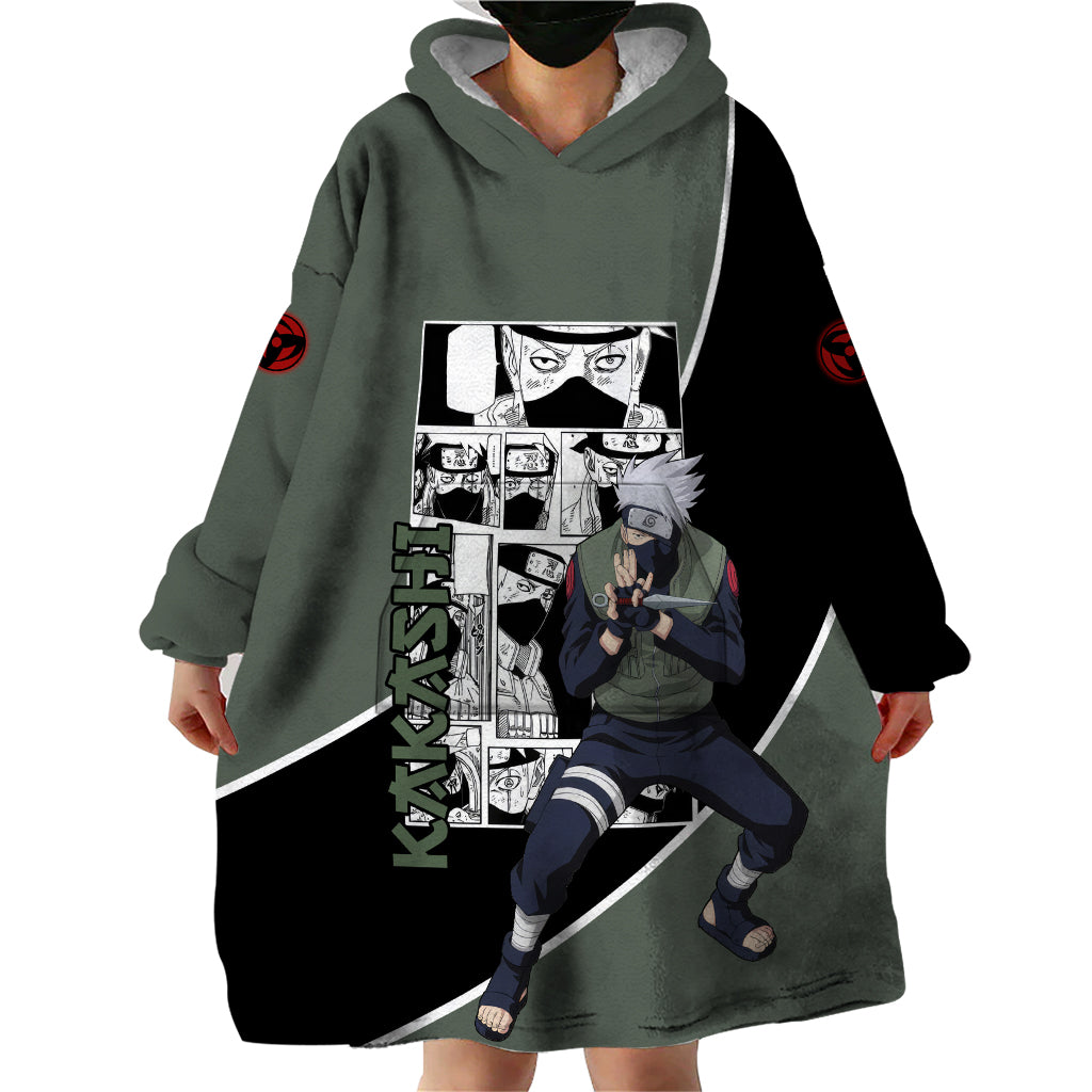 Kakashi - Naruto Wearable Blanket Hoodie Anime Mix Manga Style