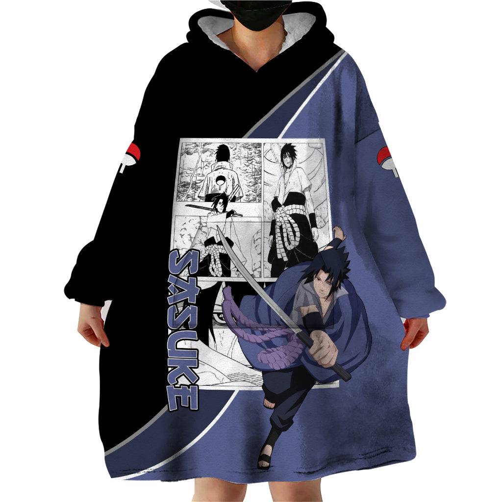 Sasuke - Naruto Wearable Blanket Hoodie Anime Mix Manga Style