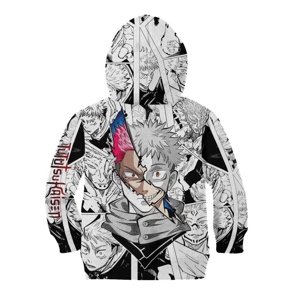 Itadori Yuji and Sukuna - Jujutsu Kaisen Kid Hoodie Anime Japan Style