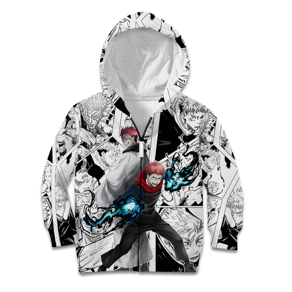 Itadori Yuji and Sukuna - Jujutsu Kaisen Kid Hoodie Anime Japan Style