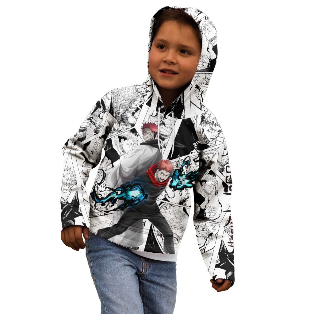 Itadori Yuji and Sukuna - Jujutsu Kaisen Kid Hoodie Anime Japan Style