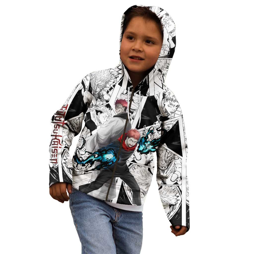 Itadori Yuji and Sukuna - Jujutsu Kaisen Kid Hoodie Anime Japan Style