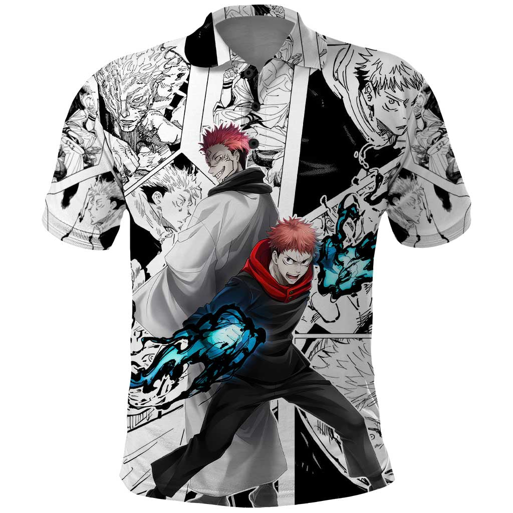 Itadori Yuji and Sukuna - Jujutsu Kaisen Polo Shirt Anime Japan Style
