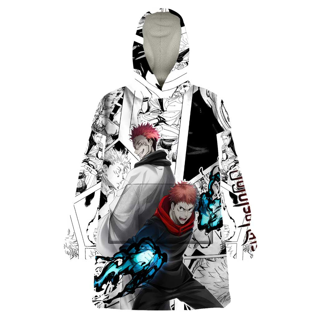 Itadori Yuji and Sukuna - Jujutsu Kaisen Wearable Blanket Hoodie Anime Japan Style