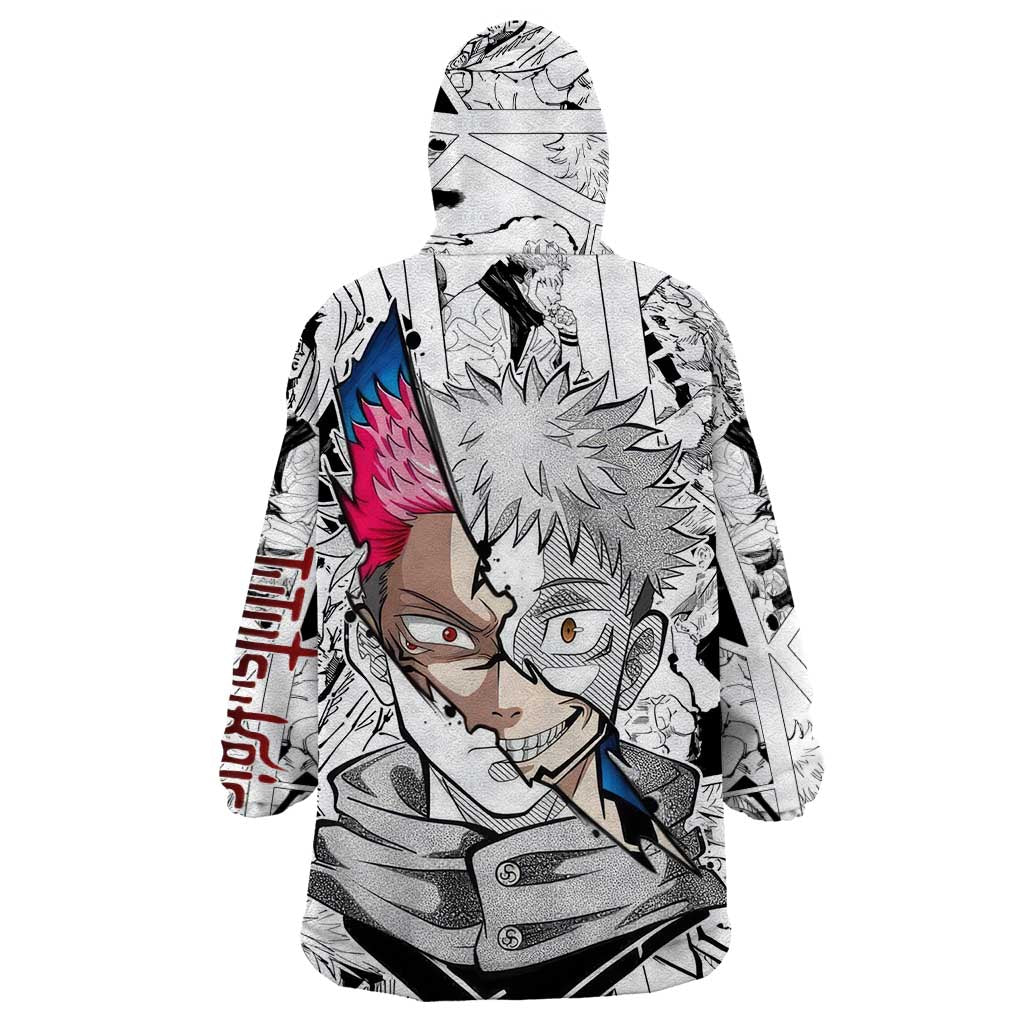 Itadori Yuji and Sukuna - Jujutsu Kaisen Wearable Blanket Hoodie Anime Japan Style