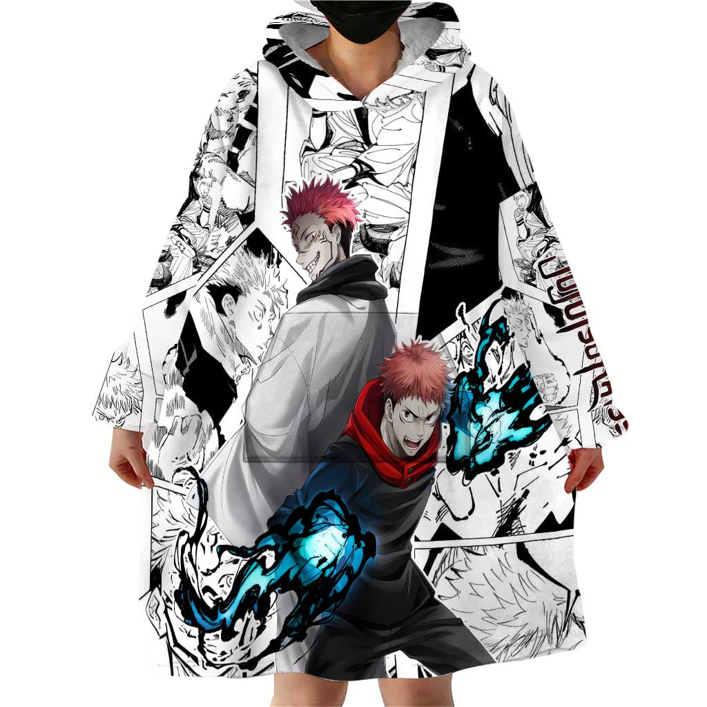 Itadori Yuji and Sukuna - Jujutsu Kaisen Wearable Blanket Hoodie Anime Japan Style
