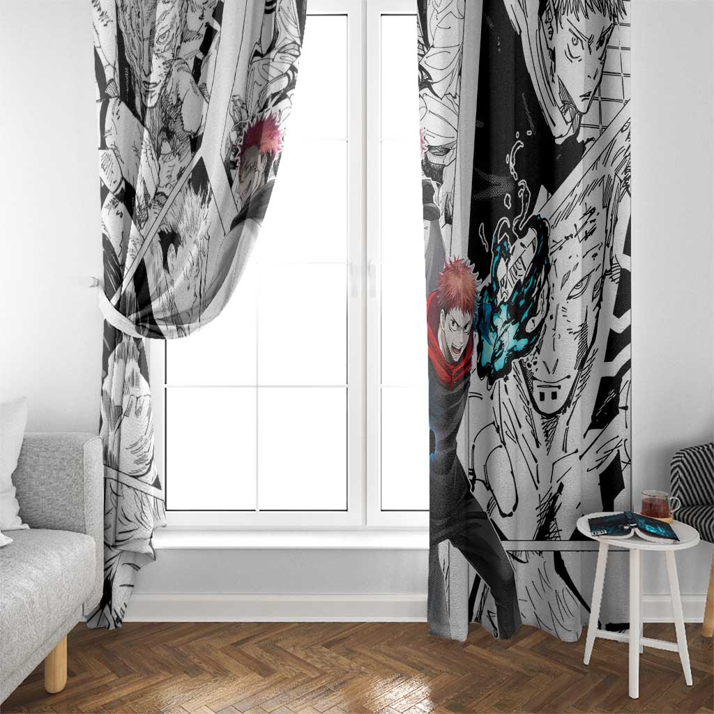 Itadori Yuji and Sukuna - Jujutsu Kaisen Window Curtain Anime Japan Style