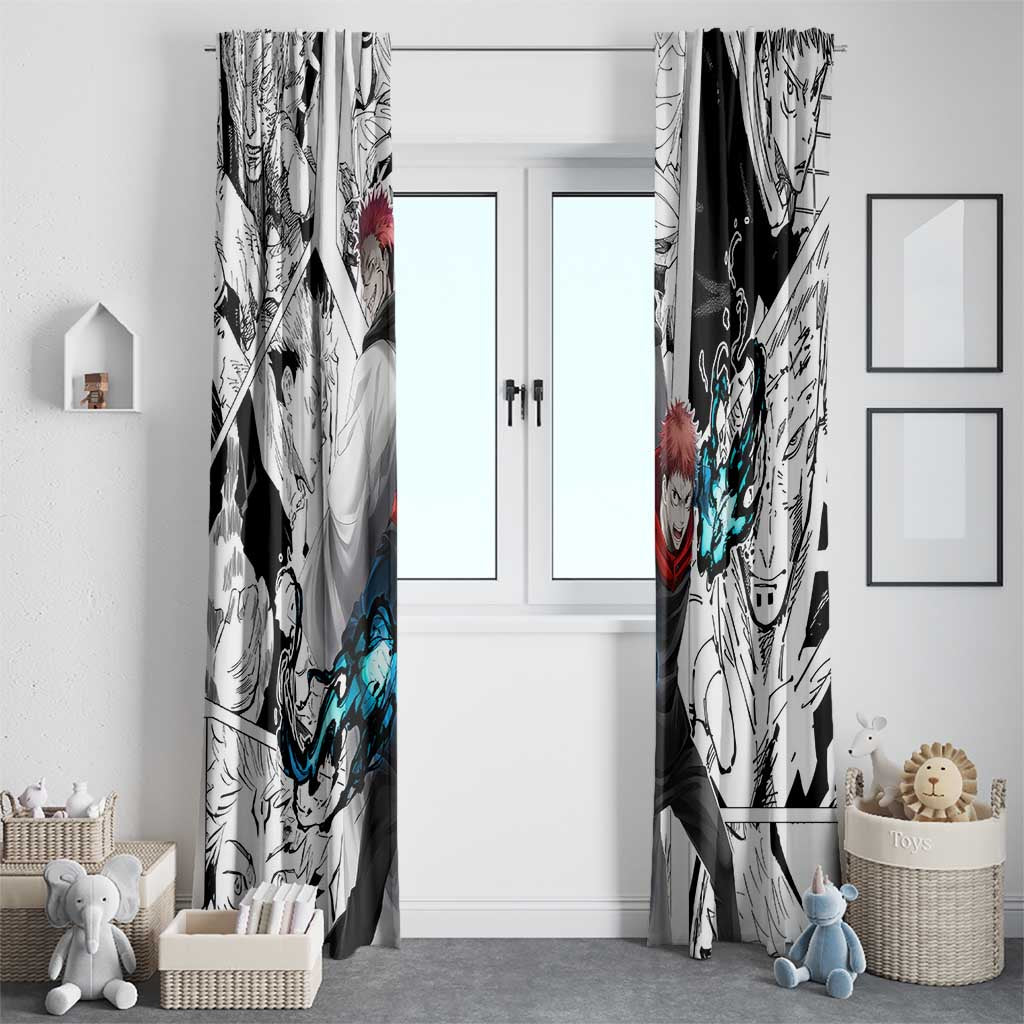 Itadori Yuji and Sukuna - Jujutsu Kaisen Window Curtain Anime Japan Style