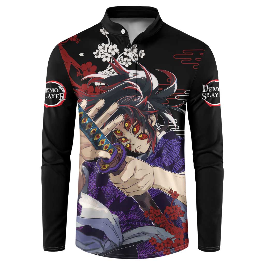 Kokushibo - Demon Slayer Button Sweatshirt Anime Japan Style