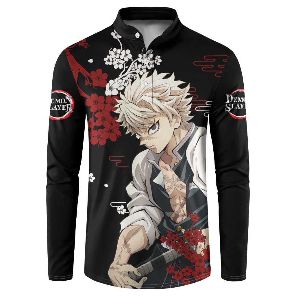 Sanemi Shinazugawa - Demon Slayer Button Sweatshirt Anime Japan Style