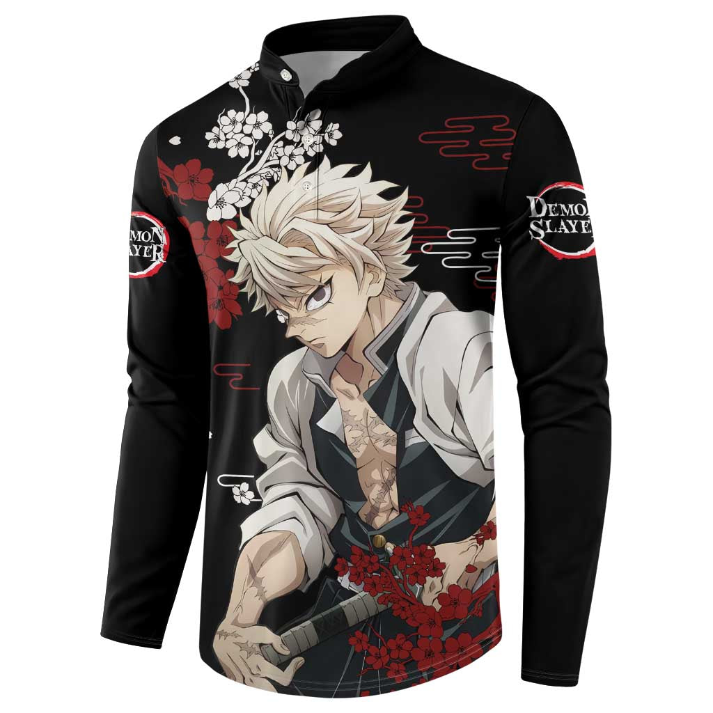 Sanemi Shinazugawa - Demon Slayer Button Sweatshirt Anime Japan Style