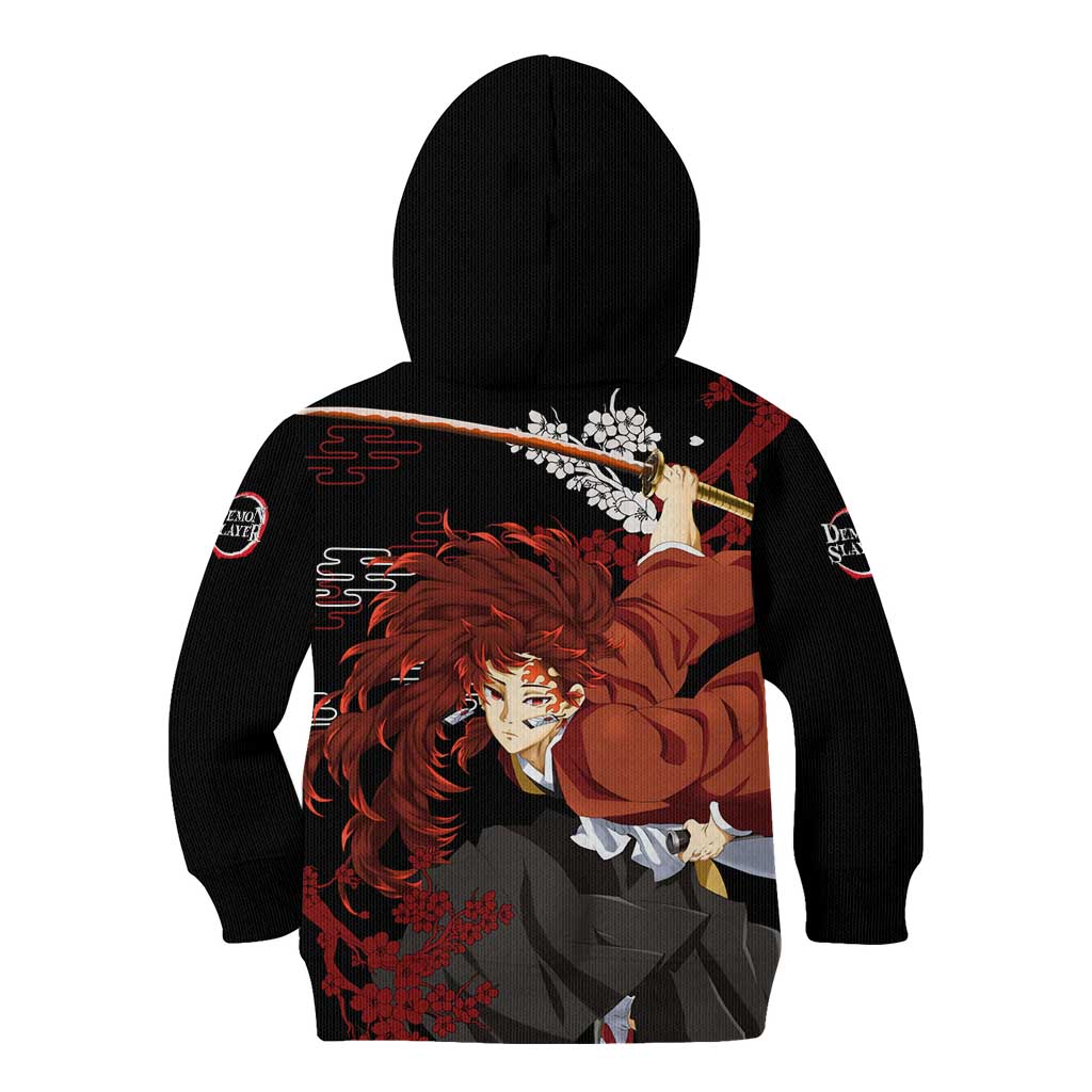 Yoriichi Tsugikuni - Demon Slayer Kid Hoodie Anime Text Pattern Style