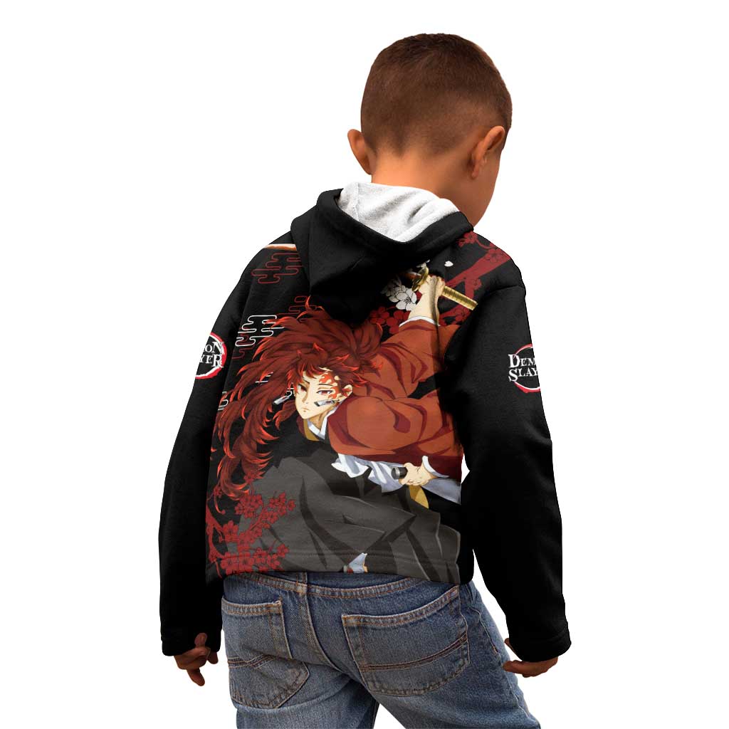 Yoriichi Tsugikuni - Demon Slayer Kid Hoodie Anime Text Pattern Style