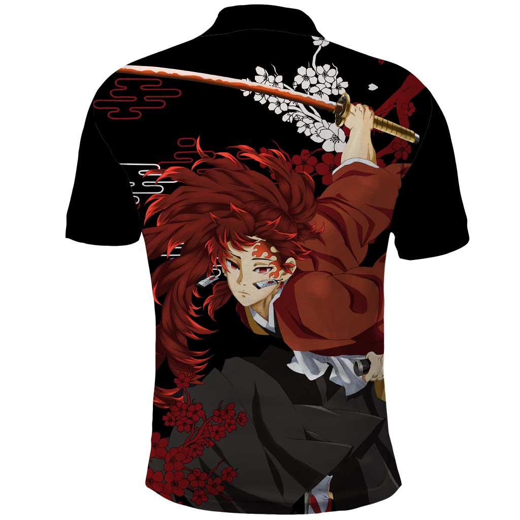 Yoriichi Tsugikuni - Demon Slayer Polo Shirt Anime Text Pattern Style