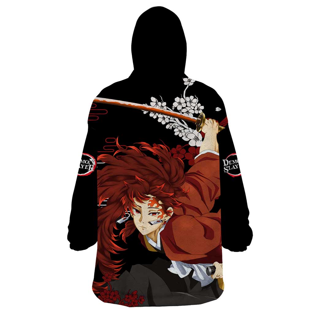 Yoriichi Tsugikuni - Demon Slayer Wearable Blanket Hoodie Anime Text Pattern Style