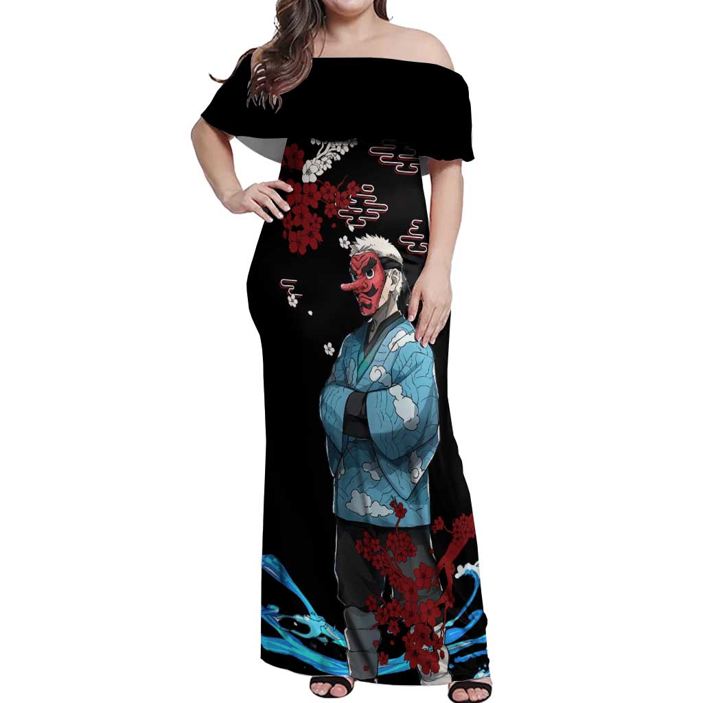 Sakonji Urokodaki - Demon Slayer Off Shoulder Maxi Dress Anime Japan Style