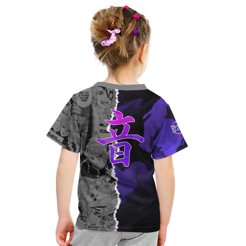 Tengen Uzui Demon Slayer Kid T Shirt with Flashy Ninja Outfit and Explosive Sound Effects Design - The Mazicc