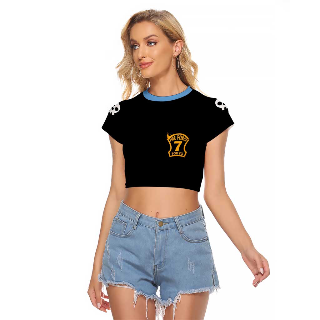 Benimaru Shinmon Fire Force Raglan Cropped T Shirt Anime Style