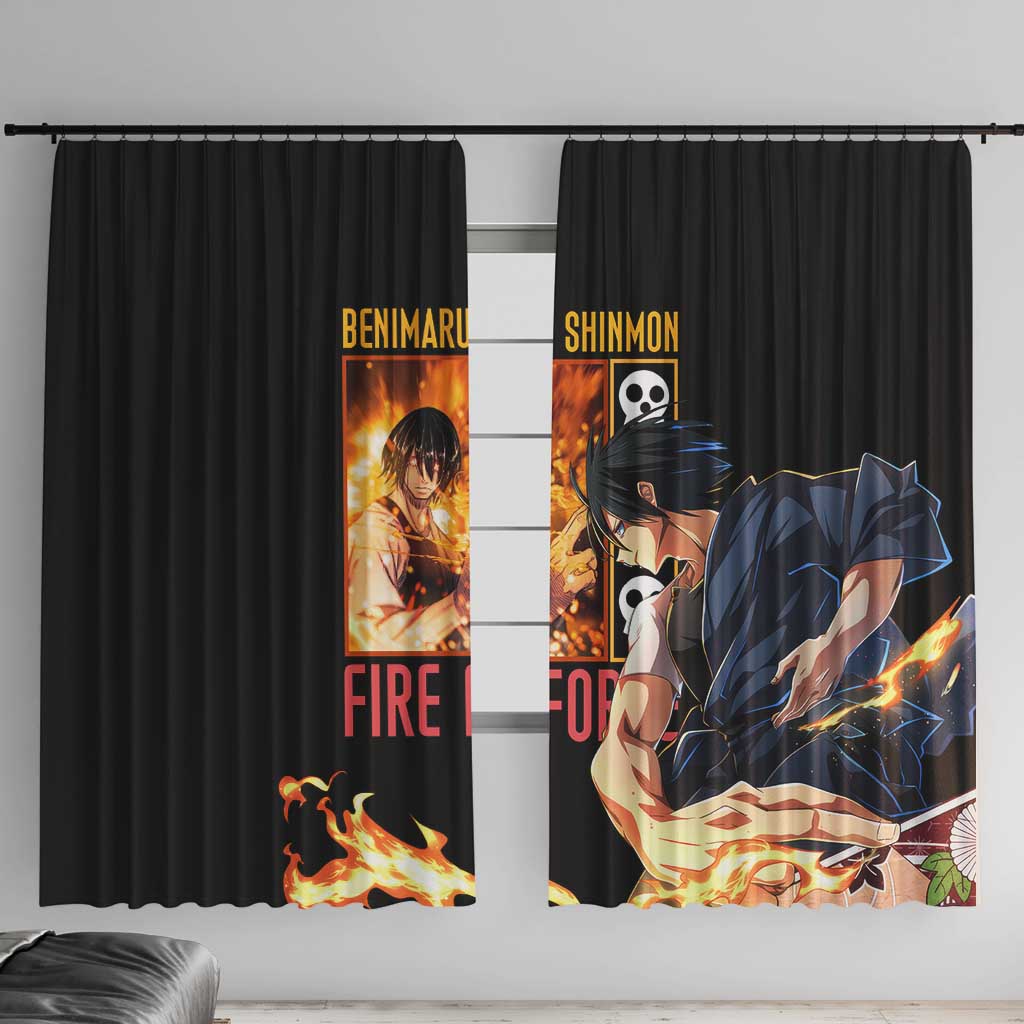 Benimaru Shinmon Fire Force Window Curtain Anime Style