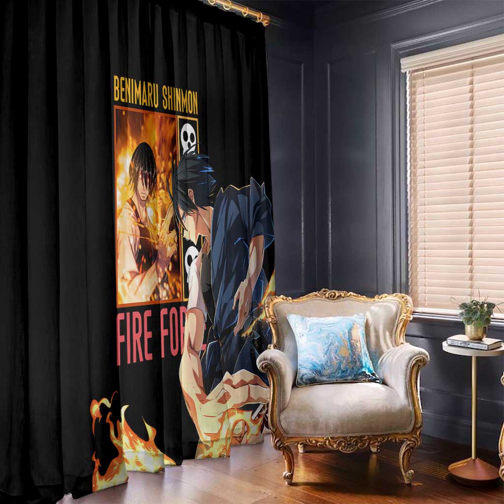 Benimaru Shinmon Fire Force Window Curtain Anime Style