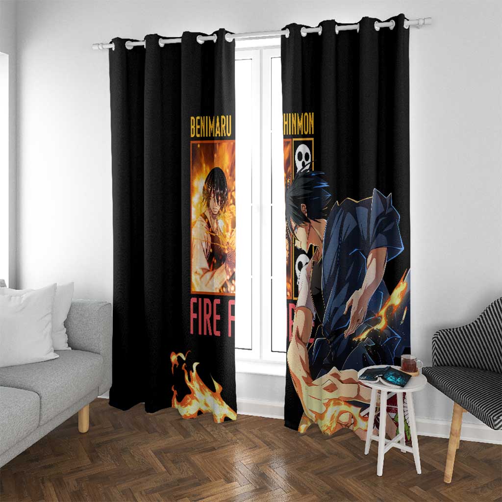 Benimaru Shinmon Fire Force Window Curtain Anime Style