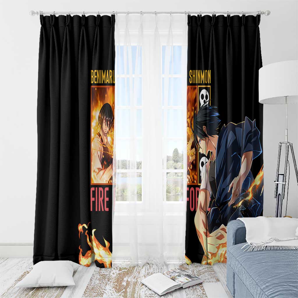 Benimaru Shinmon Fire Force Window Curtain Anime Style