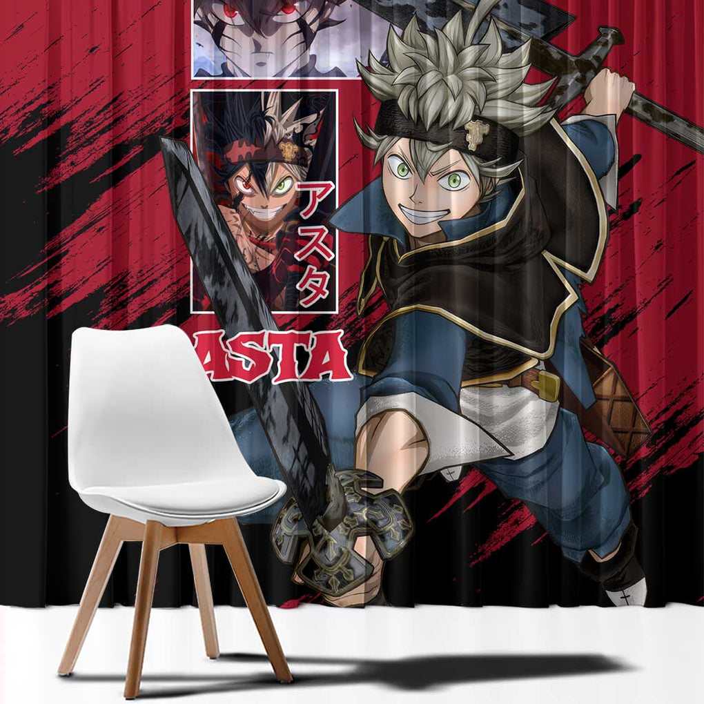 Asta - Black Clover Window Curtain Japan Anime Style