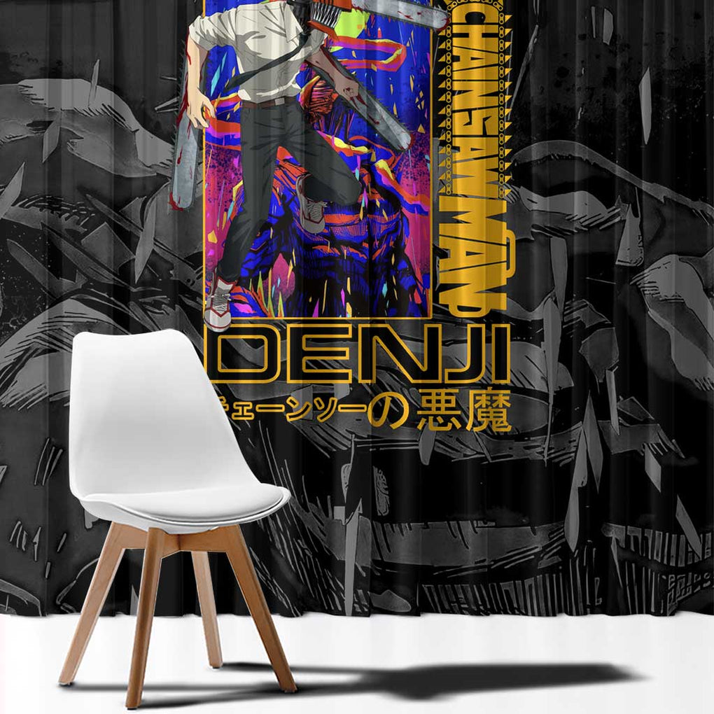 Denji -  Chainsaw Man Window Curtain Japan Anime Style