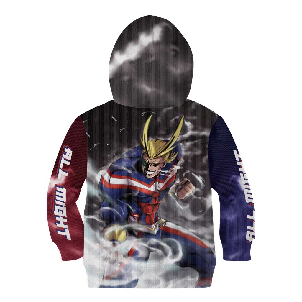 Trippy All Might My Hero Academia Kid Hoodie Anime Mid Trippy Style