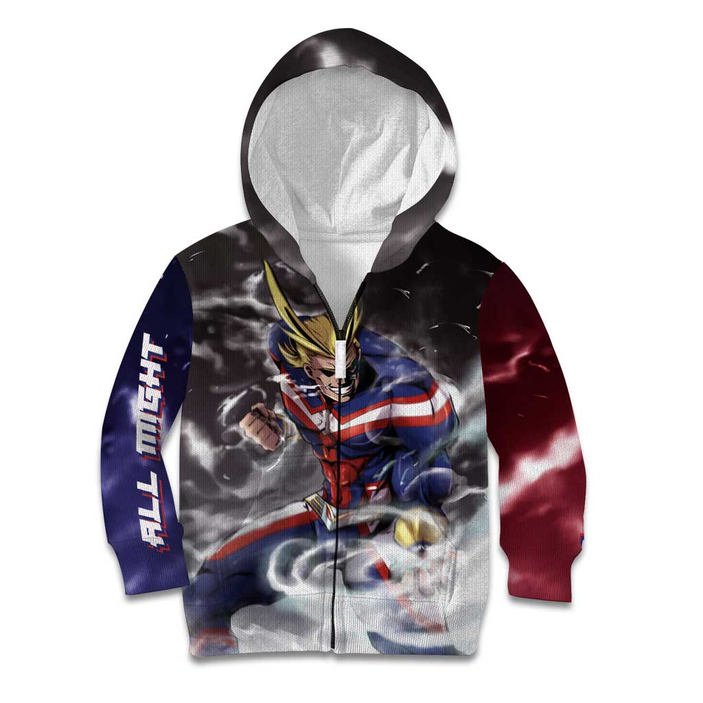 Trippy All Might My Hero Academia Kid Hoodie Anime Mid Trippy Style