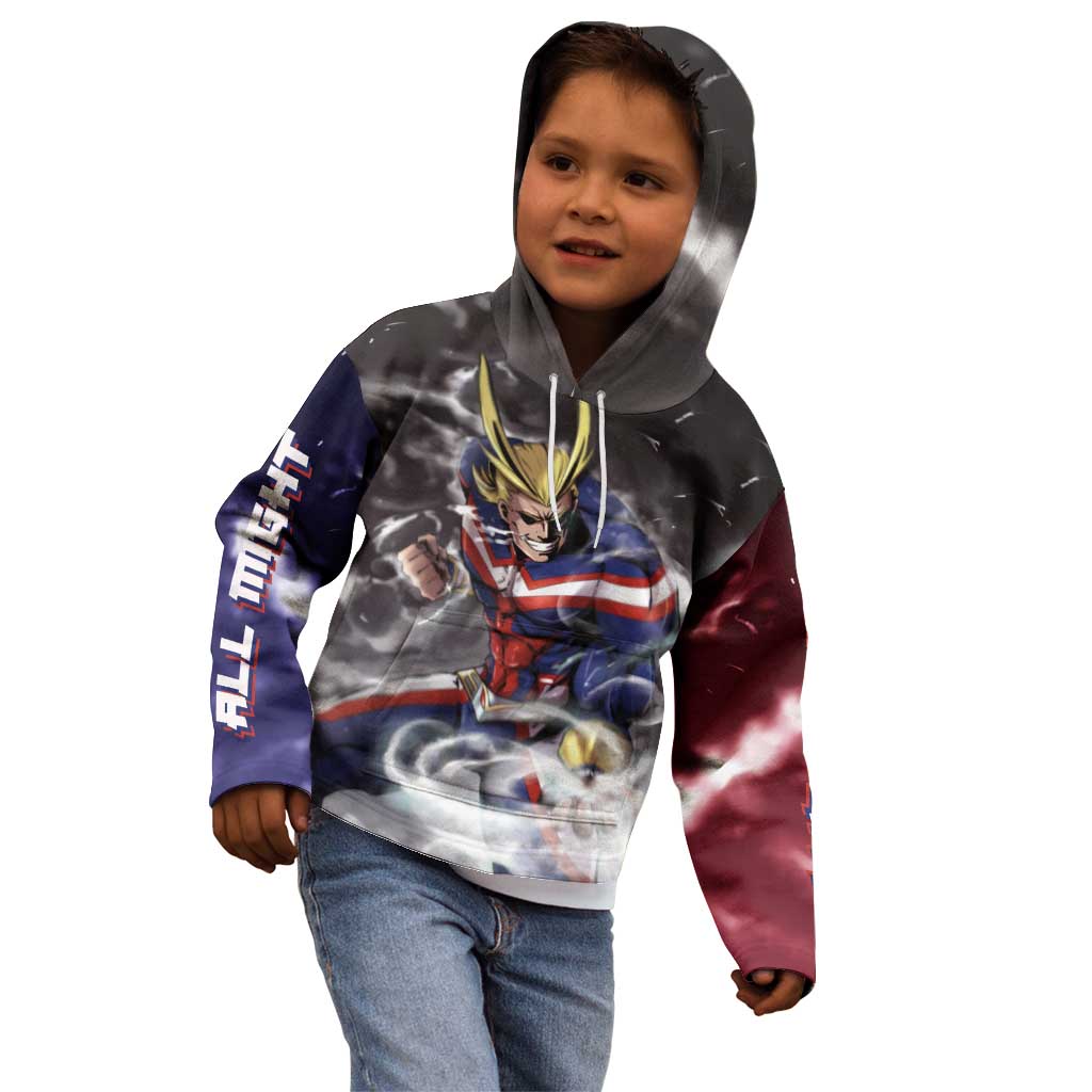 Trippy All Might My Hero Academia Kid Hoodie Anime Mid Trippy Style