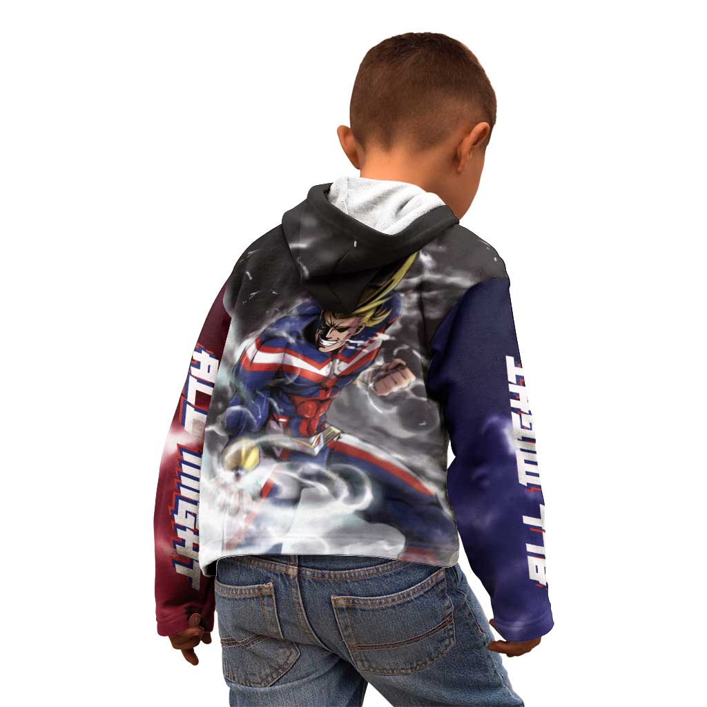 Trippy All Might My Hero Academia Kid Hoodie Anime Mid Trippy Style