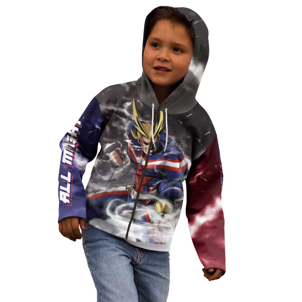 Trippy All Might My Hero Academia Kid Hoodie Anime Mid Trippy Style
