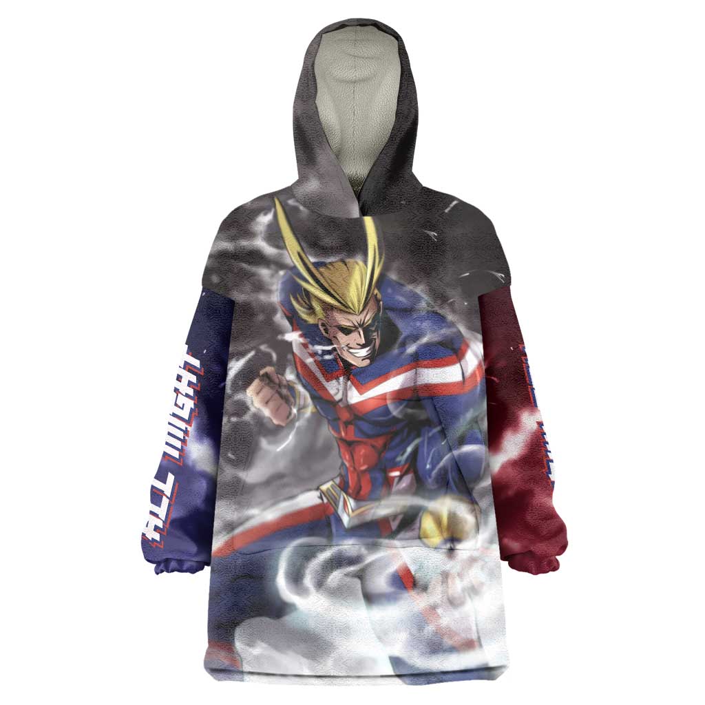 Trippy All Might My Hero Academia Wearable Blanket Hoodie Anime Mid Trippy Style