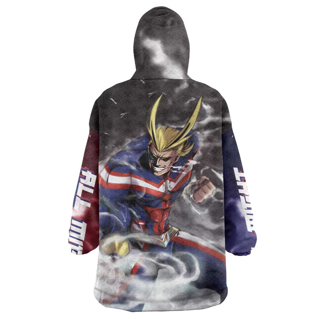 Trippy All Might My Hero Academia Wearable Blanket Hoodie Anime Mid Trippy Style