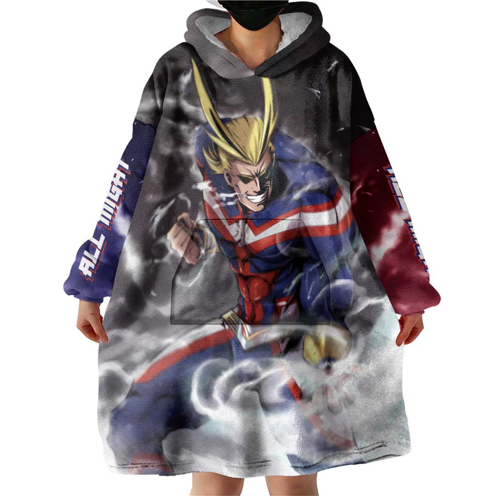 Trippy All Might My Hero Academia Wearable Blanket Hoodie Anime Mid Trippy Style