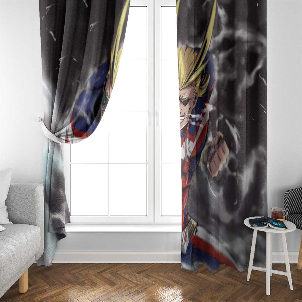 Trippy All Might My Hero Academia Window Curtain Anime Mid Trippy Style