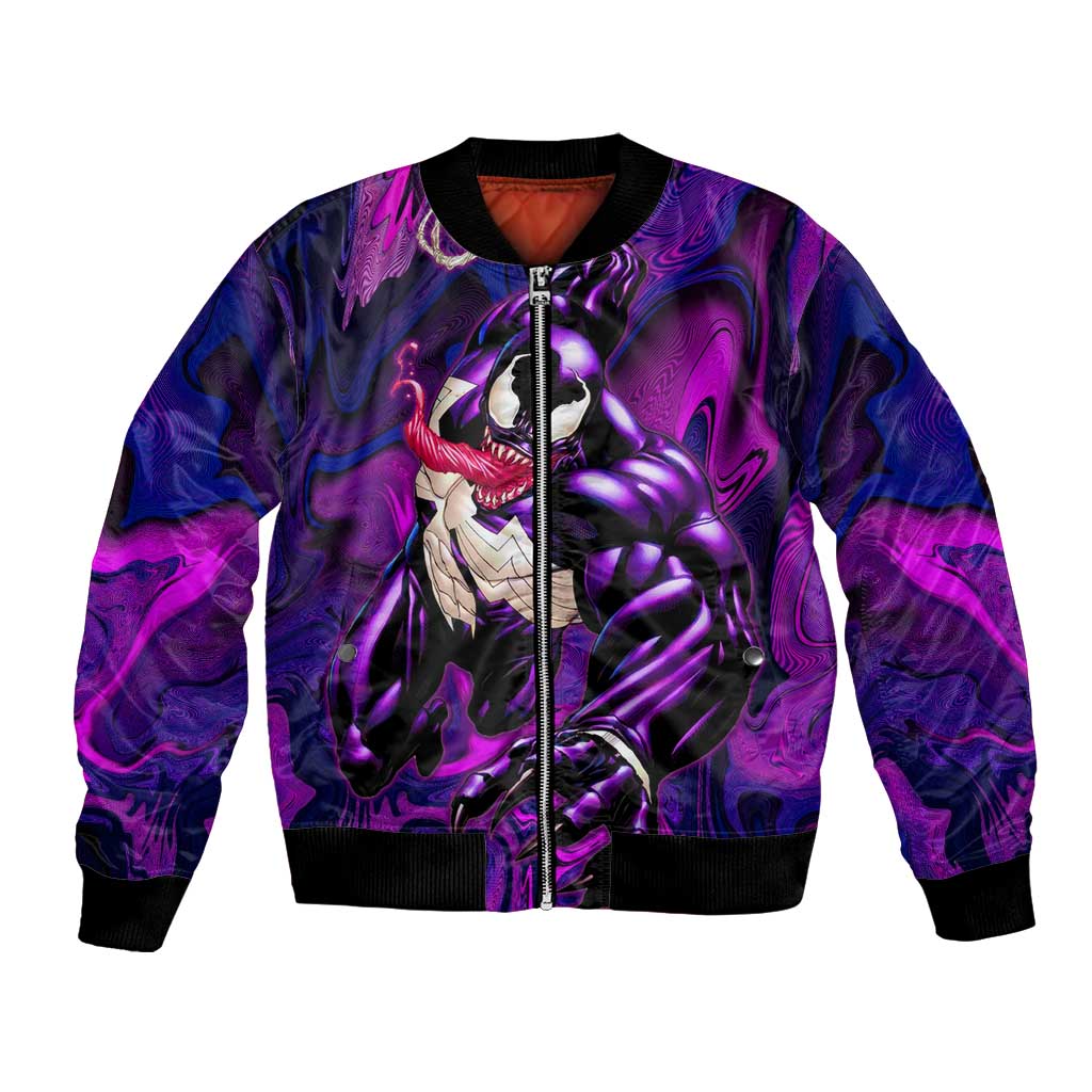 Trippy Venom Bomber Jacket Comic Mix Galaxy Trippy Style