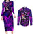 Trippy Venom Couples Matching Long Sleeve Bodycon Dress and Long Sleeve Button Shirt Comic Mix Galaxy Trippy Style