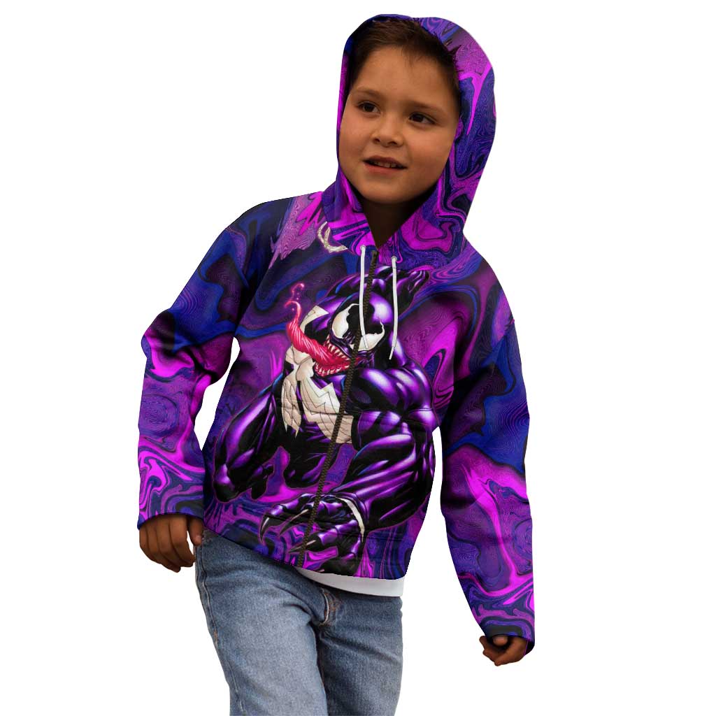 Trippy Venom Kid Hoodie Comic Mix Galaxy Trippy Style