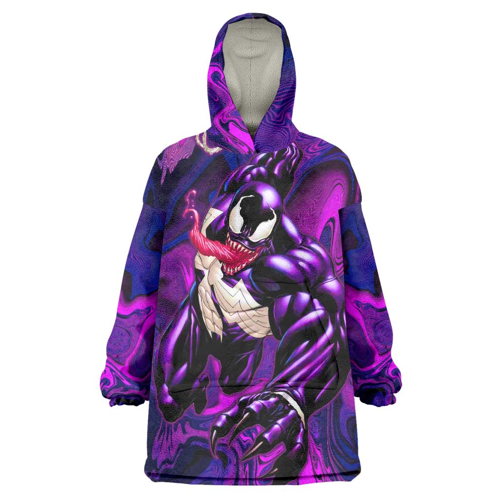Trippy Venom Wearable Blanket Hoodie Comic Mix Galaxy Trippy Style