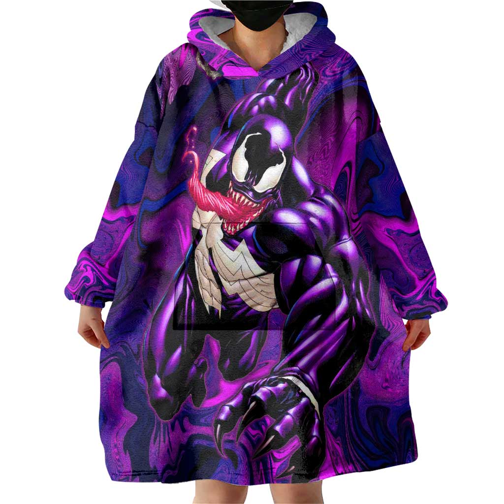 Trippy Venom Wearable Blanket Hoodie Comic Mix Galaxy Trippy Style