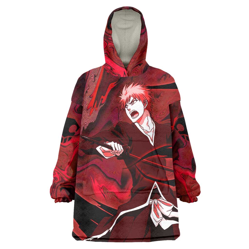 Ichigo True Shikai Bleach Wearable Blanket Hoodie Anime Mix Trippy Style