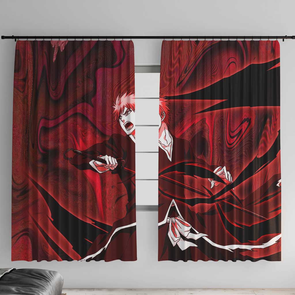 Ichigo True Shikai Bleach Window Curtain Anime Mix Trippy Style