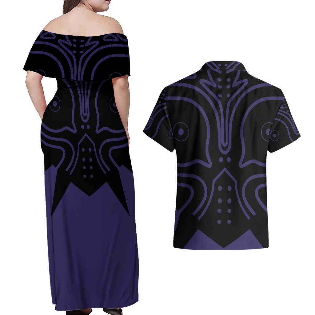 Majora’s Mask Zelda Couples Matching Off Shoulder Maxi Dress and Hawaiian Shirt Abtract Style
