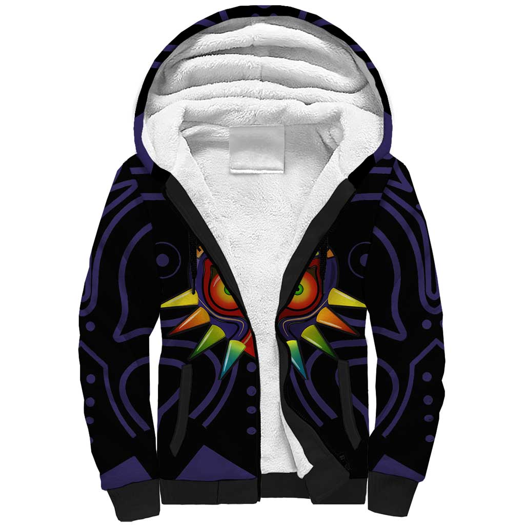 Majora’s Mask Zelda Sherpa Hoodie Abtract Style