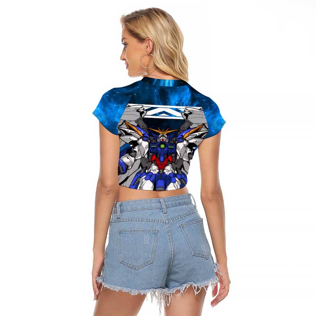 Wing Zero Gundam Raglan Cropped T Shirt Anime Style