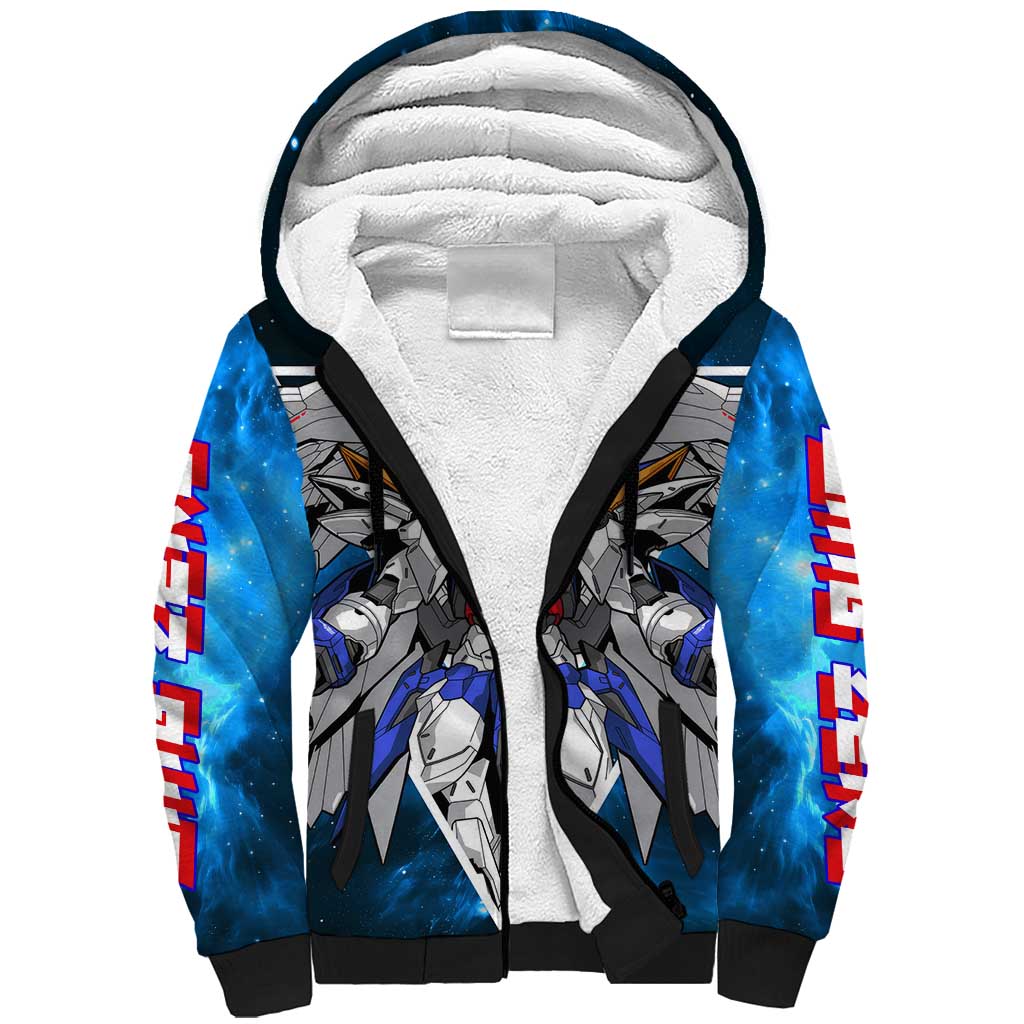 Wing Zero Gundam Sherpa Hoodie Anime Style