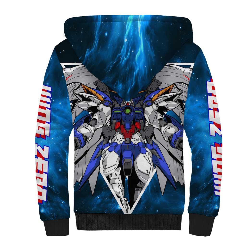 Wing Zero Gundam Sherpa Hoodie Anime Style