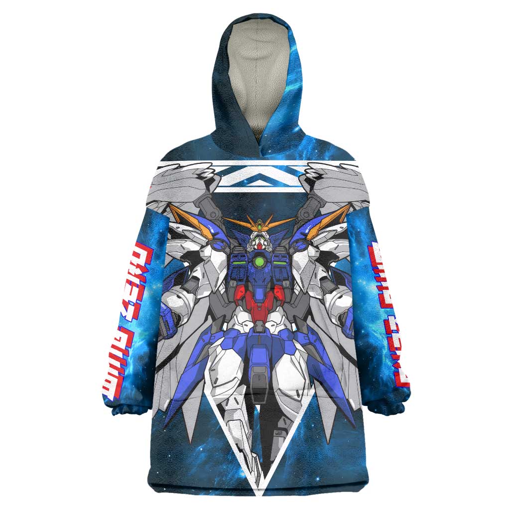 Wing Zero Gundam Wearable Blanket Hoodie Anime Style